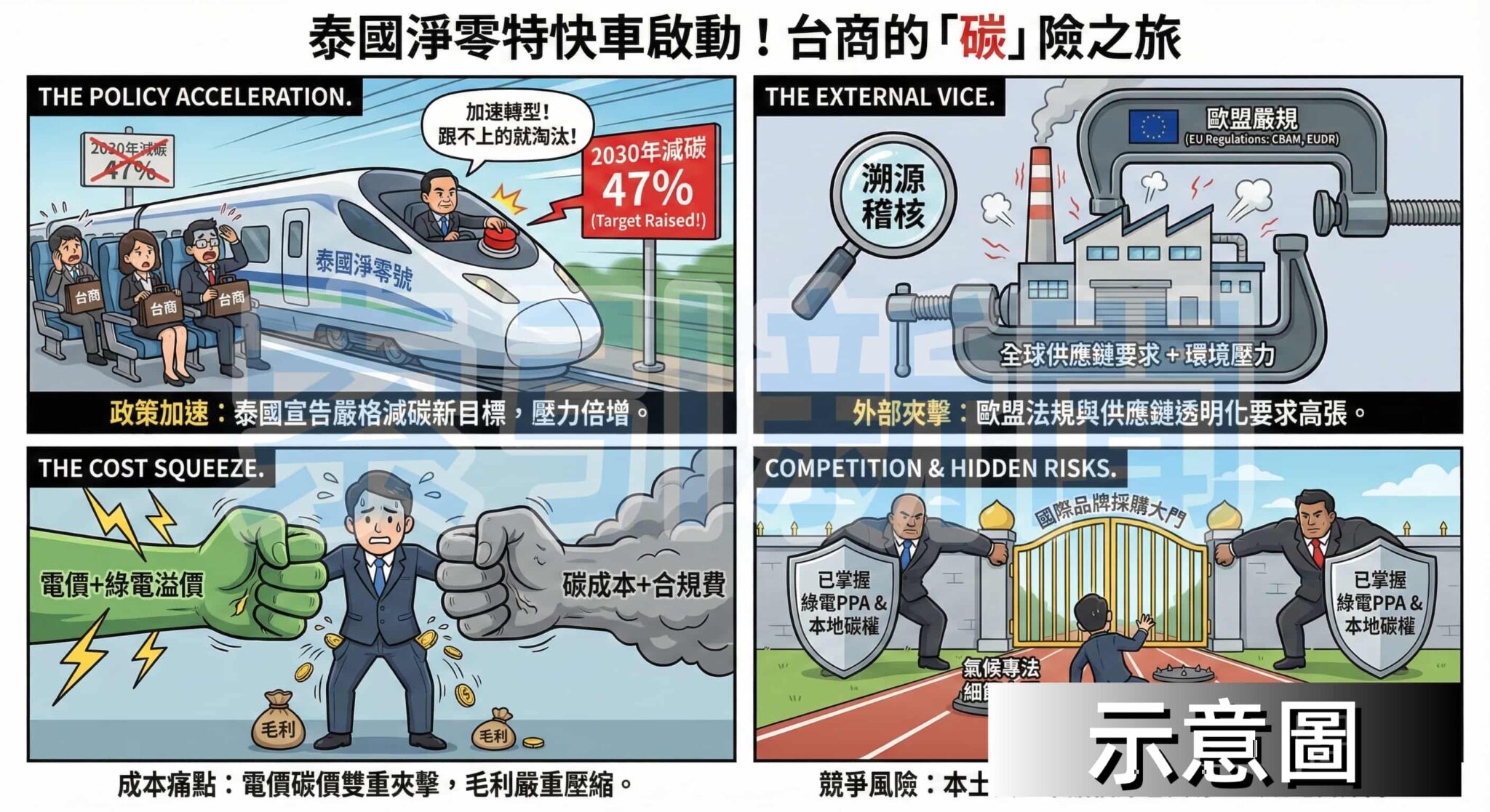 圖解：泰國淨零轉型加速 台商碳成本風險升溫